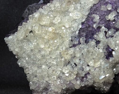 15.5 cm Purple & Yellow Fluorite with Calcite crystals Minerva #1 Mine, Illinois - Picture 7 of 10