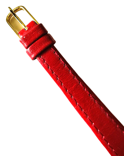 Virgin Islands Orbit Watch 274 Base Metal Bisel Damas Reloj Correa Cuero Rojo - Imagen 3 de 8