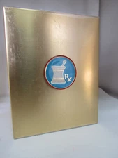 RX PHARMACIST DRUGGIST logo Brass Adult Niche Urn for Ashes 200 CU.IN.