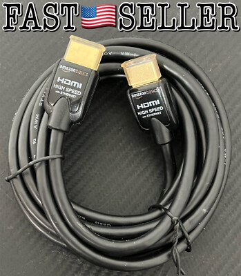 Amazon Basics High-Speed HDMI Cable 9.8ft(3m) Supports Ethernet 3D  Audio Return
