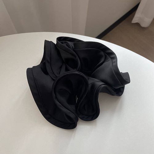 Large Silk Elastic Hair Bands Solid Color Hair Scrunchies Girl Headwear Ponytail - Picture 7 of 18