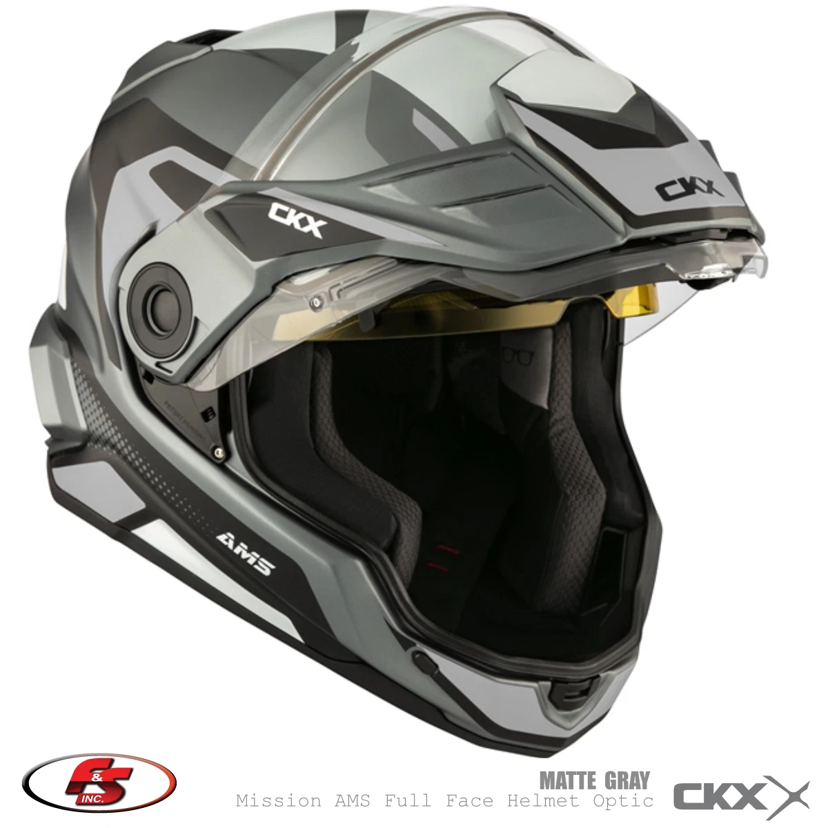 CKX Mission AMS Carbon Fury Snowmobile Helmet Heated, 49 OFF