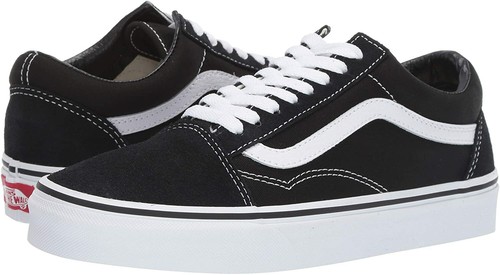 NIB - VANS Unisex 'OLD SKOOL' Black / White LOW TOP SHOES - M 7 / W 8.5
