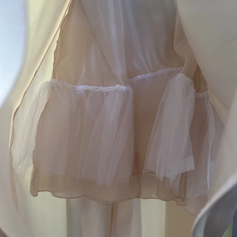 Vestido B. Darlin Encaje & Satán Negro/Melocotón Corto/Largo en la Espalda Talla 3/4 Foto 4 de 4