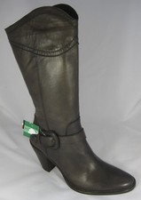 KEYS stivale tronchetto texano tacco cubano testa moro pelle cuoio 39 saldi