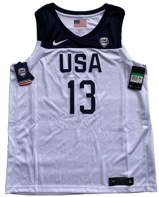Nike Team Usa Basketball Olympics James Harden 13 White Jersey Size Xl For Sale Online Ebay