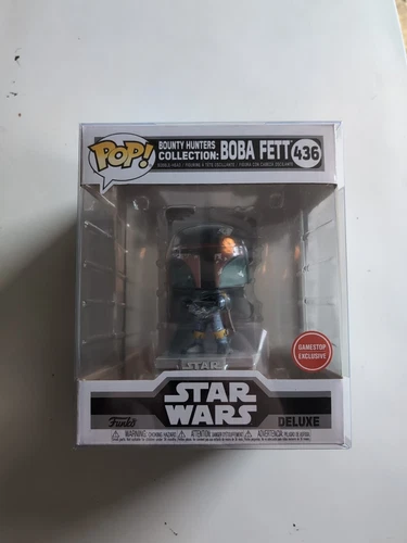 Funko Pop Deluxe Star Wars 436 BOBA FETT Vinyl Figure Gamestop Exclusive