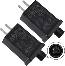 2PCS 12V 1A Replacement Adapter for Outdoor Inflatable Yard Decorations