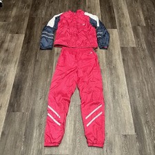 Vintage Nike International Track Suit Women Small Pink Windbreaker Pants Set 90s