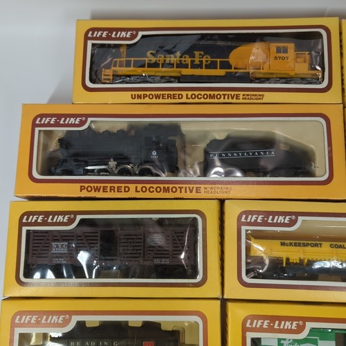 LOTTO 14 modellini Power Life Like Bachman scala HO locomotive vagoni merci - Foto 3 di 9