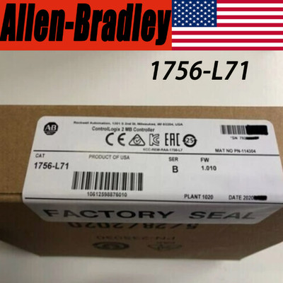 New Factory Sealed AB 1756-L71 ControlLogix 2MB Controller 1756L71