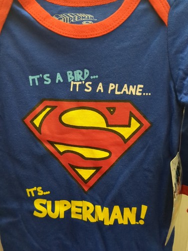 Body Superman Neonato Taglia 0-3 Mesi 1 Pz Piedi Manica Lunga Halloween Bambino - Foto 2 di 7