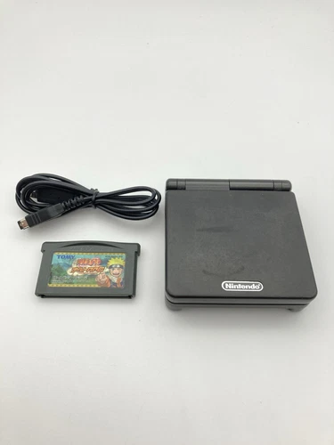 Nintendo Game Boy Advance SP AGS-001 Console Onyx Black tested 0325-408