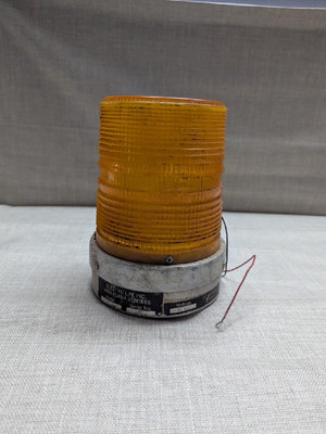 vintage 8x5'' strobe light ELECTRO LIFE INC vara flash strobes AMBER orange