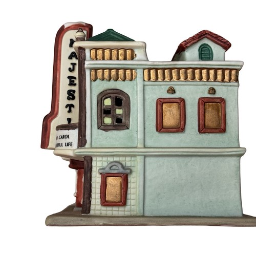 Vintage Spirit of America Majestic Theatre porcellana villaggio di Natale Babbo Natale migliore - Foto 4 di 20