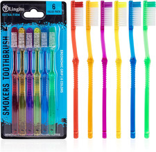 Extra Firm Toothbrush Set for or Smokers Toothbrush Kit, Hard Multicolor Dentu