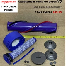 New Replacement Parts For Dyson V7 Head Brush Cap Lock Side V Wheels Filter