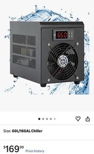 Poafamx 16gal Refrigeratore Acquario Riscaldatore per Unità Serbatoio Pesci 60L Raffreddatore