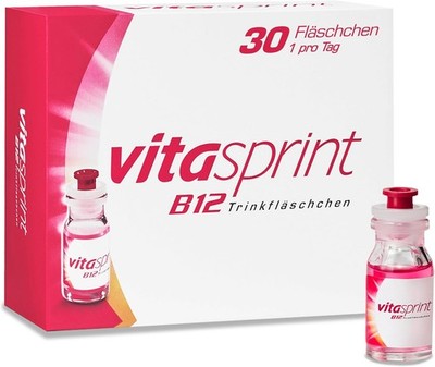 Vitasprint B12 Trinkfläschchen Vitamin B12 Energie 30 Stück Hochdosiert Nerven