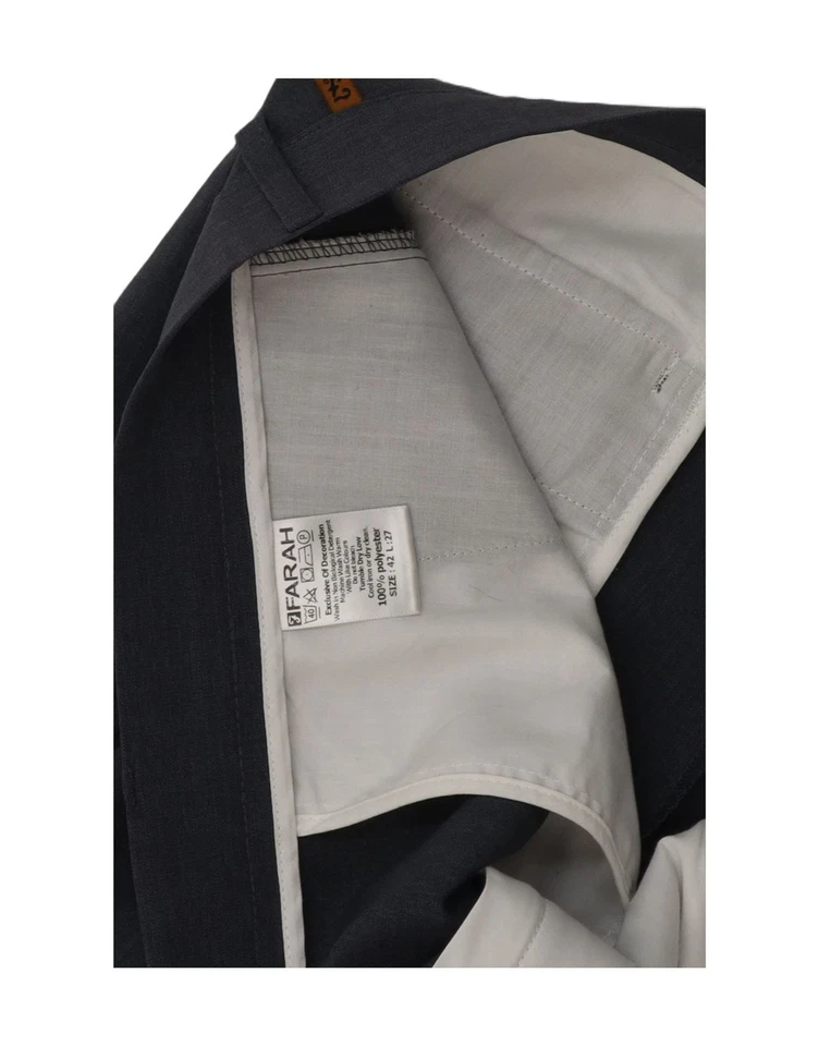 FARAH Womens Straight Chino Trousers W42 L27 Grey Polyester BA04 - Image 3 of 3