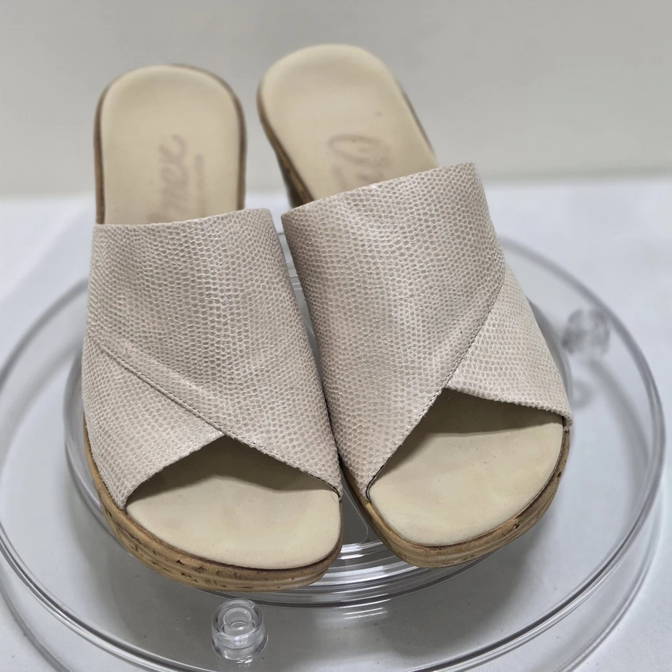 ONEX 女式 Christina 坡跟凉鞋 - 奶油色 Eldorado 4.5 — 第 2/4 张图片