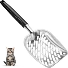 Stainless Steel Cat Litter Scoop Mesh Sifting Shovel for Kitty Litter Box