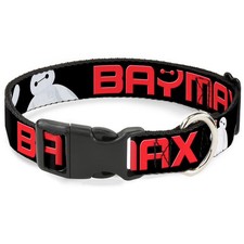 Plastic Clip Collar BAYMAX Poses Black/White/Red Medium 11-16.5" (US IMPORT)