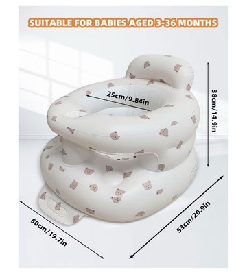 Inflatable Baby Seat for Babies 3-36 Months, Baby Chair with Fence & Built in...