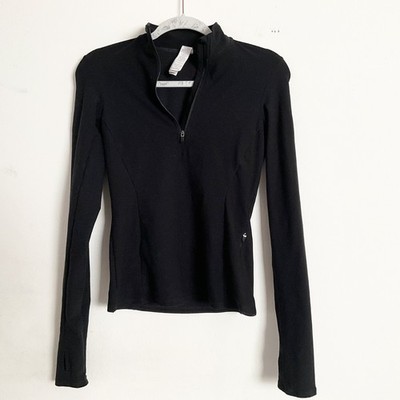 Alo Yoga Alosoft 1/2 Zip Rapid Pullover Black XS | eBay
