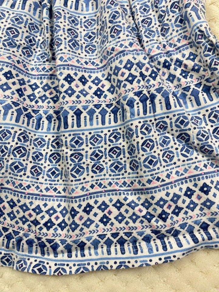 H & M девочек бак платье синий белый узор Summer SZ 2-4 - Изображение 2 из 4