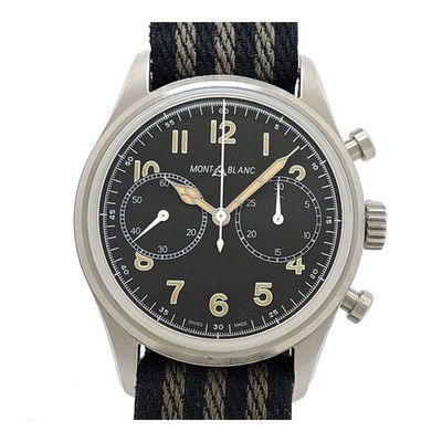 Montblanc 1858 Automatic Chronograph MB117835 Men's Steel Watch Box & Guarantee