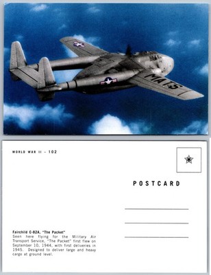Fairchild C82 Packet Postcard
