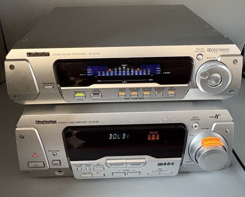 TECHNICS SA-EH760 Stereo Amplifier + SH-EH760 Sound Processor Tri-Wire - HIFI