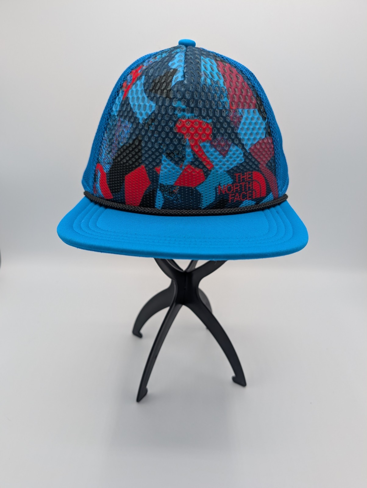 Sombrero trasero a presión de malla de camionero con logotipo de THE NORTH FACE, azul, talla única -