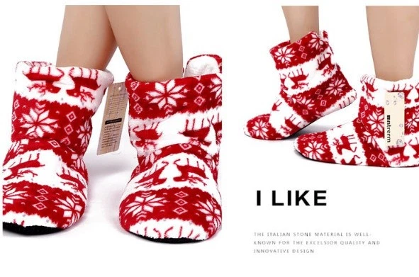 Bootle Womens Winter Ankle Slippers Shoes Size 3-8 Warm Elk Boots Ladies Indoor - Image 3 of 4