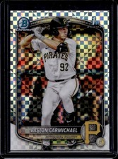 2025 Bowman Draft Easton Carmichael Chrome X-Fractor 1st #BDC-50 Pirates