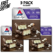 Atkins Endulge Treat, Chocolate Coconut Bar, Keto Friendly, 5 Ct 3 Pk 