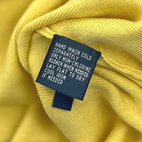 Polo Ralph Lauren maglione gilet uomo XL giallo cotone scollo a V senza maniche golf vintage - Foto 5 di 8