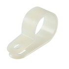 Nylon R-type Clamp Organizer Cord Clips for Wire Fit Cable Dia 18mm 10Pcs