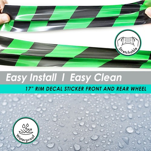 GP04 Gloss Green Decal Wheel Stickers For YZF R1 14 15 16 17 18 19 20 21 -MC - Picture 4 of 10