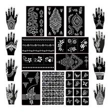 Henna Stencil Kit - 97 Designs for Weddings, Festivals  Cultural Events