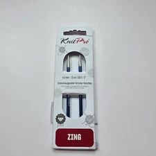 Knitters Pride ZING Interchangeable Tip US 6 Knitting Needle 5 inch