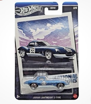 2025 Hot Wheels Jaguar Lightweight E-Type #2 Blue - Silver Series