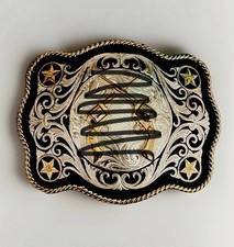 Montana Silversmith Scalloped Sheridan Western Belt Buckle censored