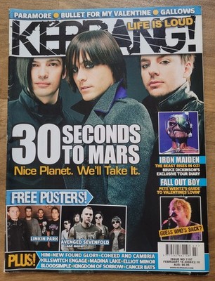 Kerrang Magazine 1197 30 Seconds To Mars Feb 16 2008 Jared Leto