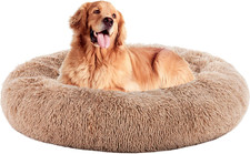 37.4X37.4 Inch Calming Donut Dog Beds for Large Dogs, Machine Washable Cuddler W