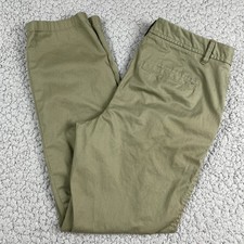 Talbots Relaxed Chino Pants Womens Size 4 Olive Green Preppy Slacks