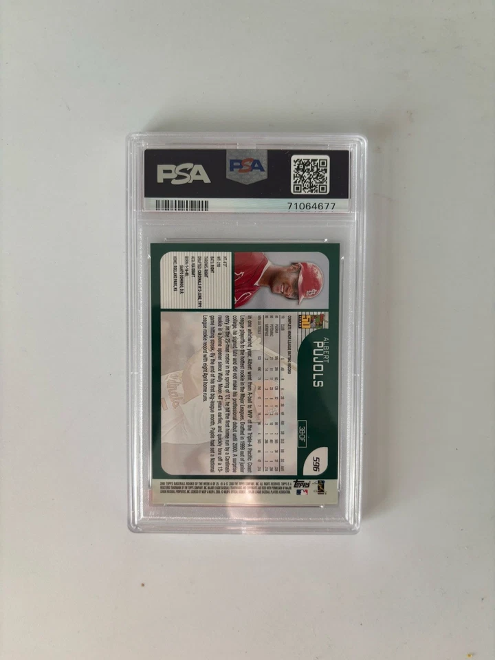 2006 Topps 2001 Rookie Of The Week #6 Albert Pujols Baseball Card Graded PSA 10 - Image 2 of 2
