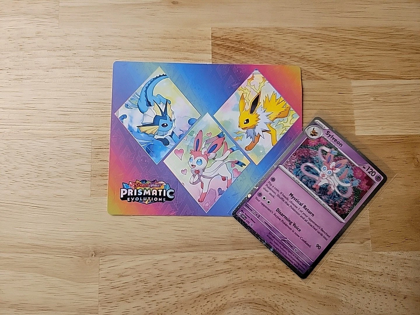 Prismatic Evolutions Sylveon 172 Promo & Sticker Sheet