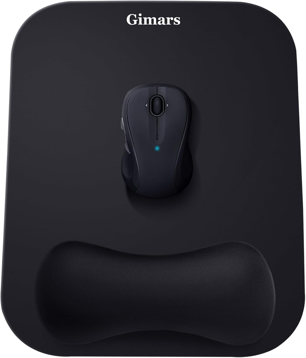 Gimars Mouse Pad with Wrist Rest, Large Smooth Superfine Fibre Medium, black 